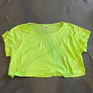PINK Lime Green Crop Top